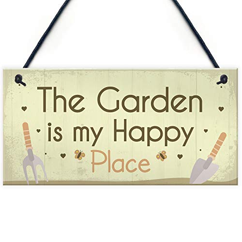 RED OCEAN Novelty Garden Sign Hanging Wall Plaque Gift For Gardeners Mum Nan Home Decor Garden Shed...