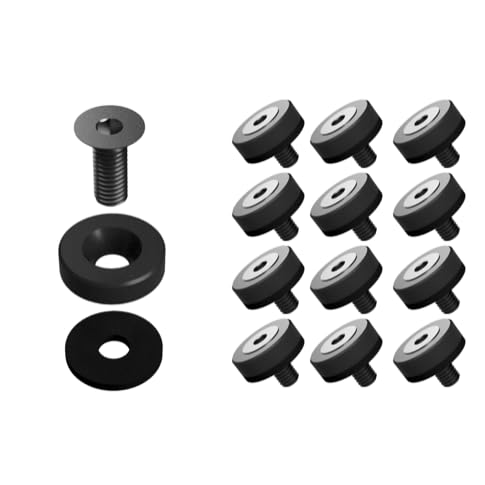 For Ford Transit Roof Rack Blanking Bolts, Black, 12-Piece Set with Sealing Washers
