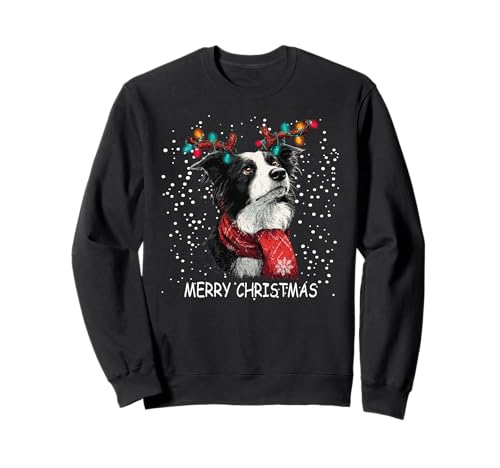 Bonnet de Père Noël pour Femme Border Collie Sweatshirt