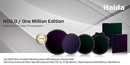 Miniatura 3 de Haida 2.638 in un millón de X Edition filtro ND1000000 20 paradas ND vidrio óptico 1000000x HD4607-67