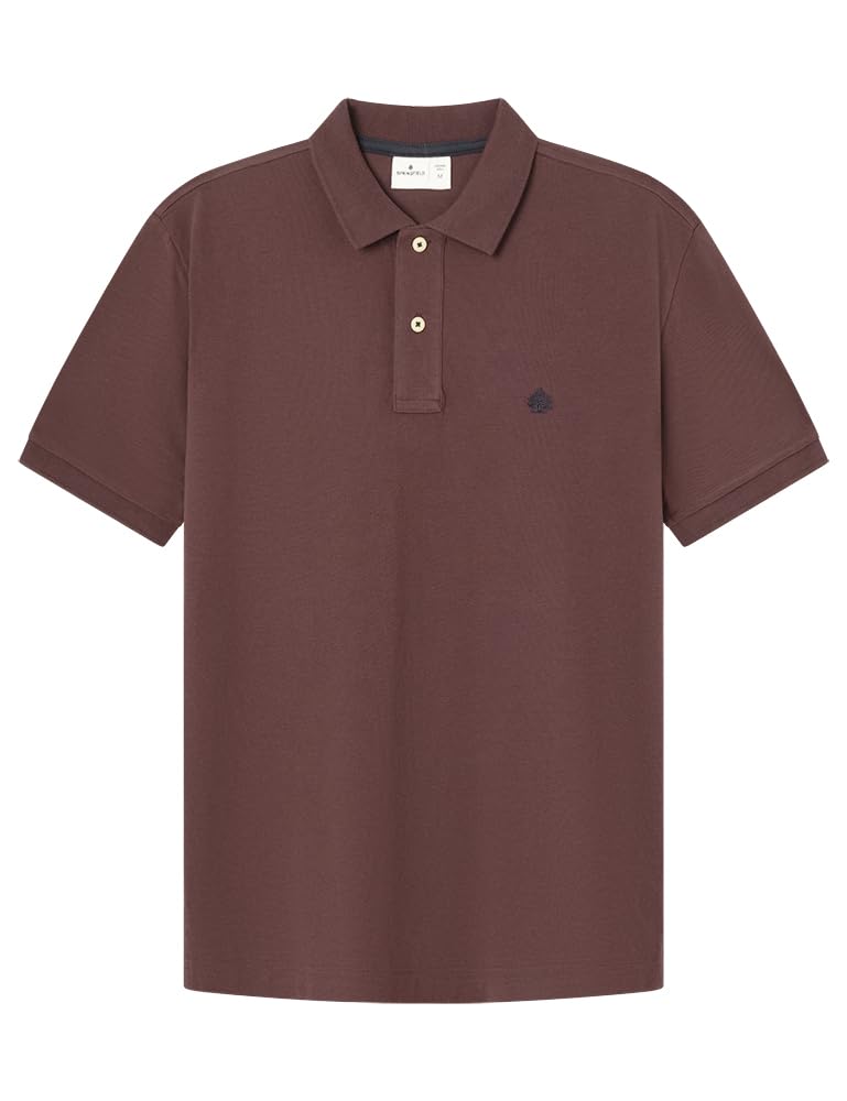 SPRINGFIELD Men's 5ic-Polo Bas Reg T9 V, Standard Garnet, M