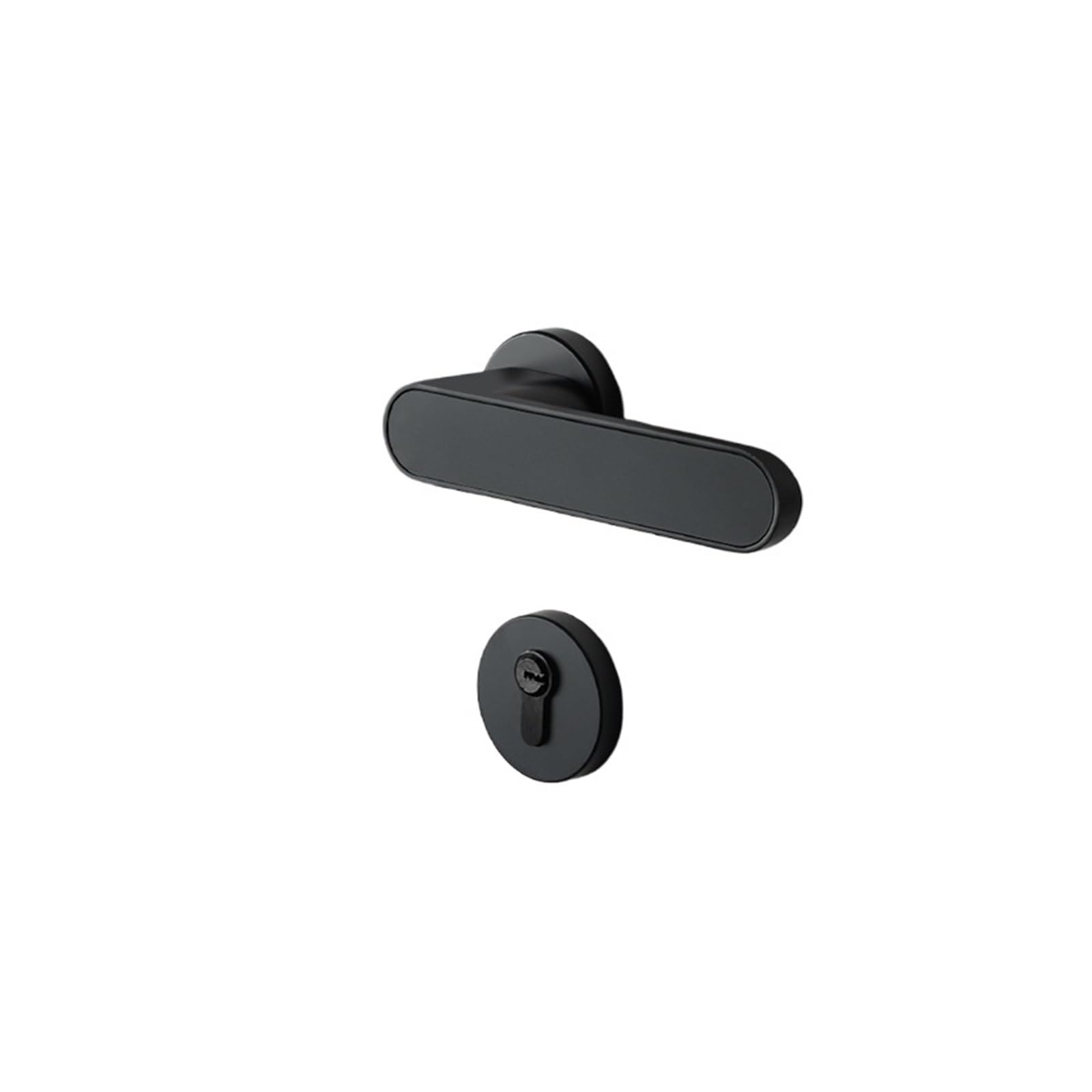 Minimalist Leather Ecological Door Lock Indoor Bedroom Door Lock Magnetic Silent Silent Light Luxury Wooden Door Lock with Leather Door Handle(F Magnetic 35-50mm Type Without Key)