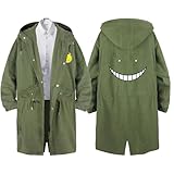 Ovlize Assassinati-on Classro-om Trench Homme, Classique Veste Poids Léger, Blouson Jacket Slim Fit Automne Hiver, light(Green9)