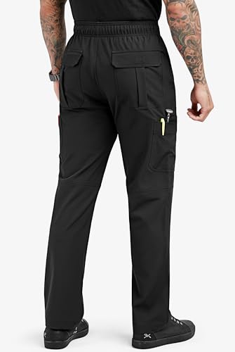 ChefUniforms.com Men's Black Stretch Cargo Chef Pants - Professional Kitchen Workwear, 4-Way Stretch Fabric, 6 Pockets for Restaurant Cooks - Thumbnail 2