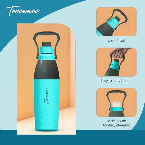Image of Trueware Aqua Thirst PU Insulated Plastic Water Bottle 1275 ML | BPA Free, Leak-Proof Water bottle Ideal for Office, School, Gym, Sports, Travel and Daily use