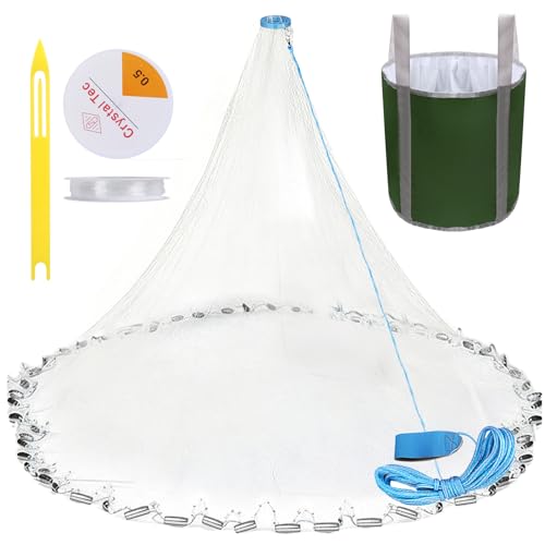 Yeahmart Freshwater Fishing Cast Net 3/8