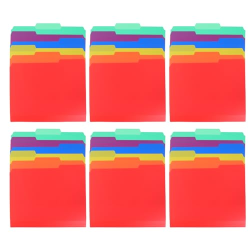 Dossiers en plastique avec onglets pour un rangement de bureau optimisé