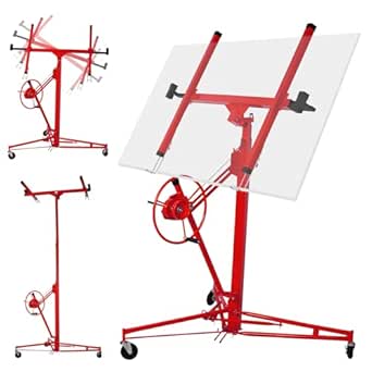 Rovibek Drywall Lift 11 ft Sheetrock Lift for Ceiling and Wall Installation