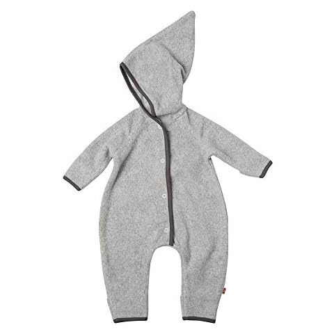 Zutano Cozie Fleece Baby One-Piece Elf Romper with Hood, Heather Gray, 3M Cover