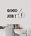 QIANGTOU Decalcomanie da Muro in Vinile Pollice in su Buon Lavoro Ufficio Motivazione Ispirazione Frase Adesivi murale 57x37cm