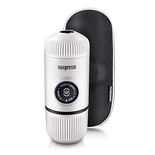 WACACO Nanopresso máquina de café espresso portátil con protectora Nanopresso S-Case adjunto,...