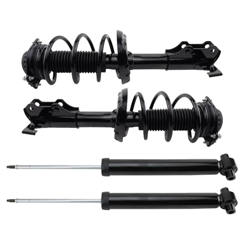 Image of TRQ Front and Rear Complete Strut Assembly & Shock Absorber Kit Complete Strut & Coil Spring Assembly Compatible with 2018-2022 Chevrolet Equinox 2018-2021 GMC Terrain