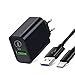 Produktbild USB Ladegerät für Samsung Galaxy S20 S21 Plus Ultra FE A53 A13 5G A21S A72 A50 A31 A32 A42 A04S A03S,Sony Xperia 1 5 10,18W Netzteile Schnellladegerät Quick Charge 3.0 Adapter/Stecker und Ladekabel