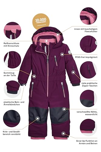 first instinct by killtec Kinder Skioverall mit Kapuze FISW 46 MNS ONPC, pflaume, 86/92, 43399-000