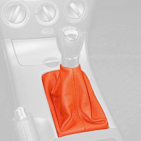 RedlineGoods Shift Boot Compatible with Mazda 6 2003-08. Tailor Made - not Universal. Genuine top-Grade Italian Black Suede (Alcantara) with Red Thread