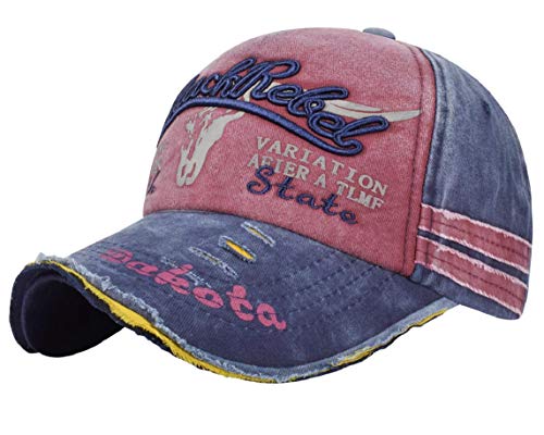 Heekpek Casquette de baseball unisexe vintage pour homme - Rouge - Taille Unique