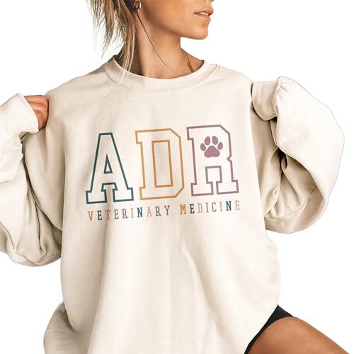 Vet Tech Gift, ADR Sweatshirt, Aint Doing Right, Funny Veterinarian Gift, DVM LVT Graduation, Veterinary Medicine Staff, Unisex Crewneck Sand