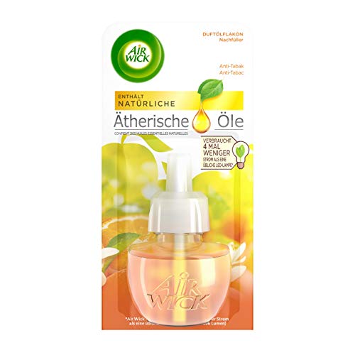 Air Wick Duftölflakon Nachfüller Anti-Tabak – Fruchtiger Raumduft mit ätherischen Ölen & gegen Tabak Gerüche – 1 x 19ml