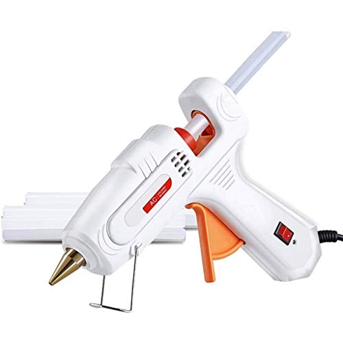 Pistola de Silicona, Pistola de pegamento caliente 150W Hot Melt pegamento pistola con 30pcs pegamento en barra y soporte práctico adecuados for Artes de bricolaje Reparación de cristal de madera de t