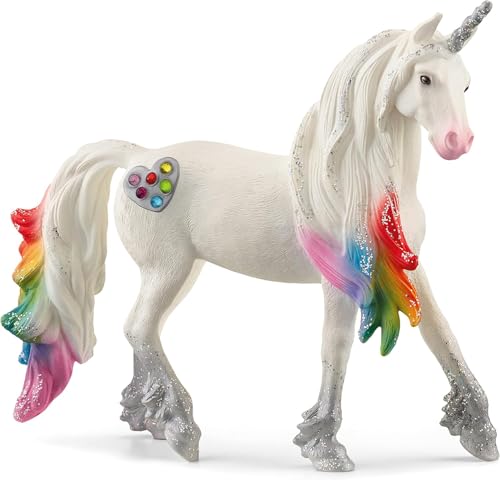 SCHLEICH BAYALA | Regenbogeneinhorn Hengst 70725 | detailgetreue, Fantastische Figuren | tolles Geschenk für Mädchen und Jungen | wunderschöne Sammelfiguren | Spielfigur ab 5 Jahren | 14 x 4 x 12 cm