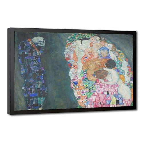 Toile Klimt mort et vie cadre de décoration pour petit mur