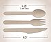 Disposable Sturdy Wooden Cutlery Set | 300 pieces 100% Biodegradable, Eco-Friendly Natural Wooden Utensils, 6” Length, 100 Forks, 100 Spoons and 100 Knives by Spark Nature Silverware| Eco-Friendly Box