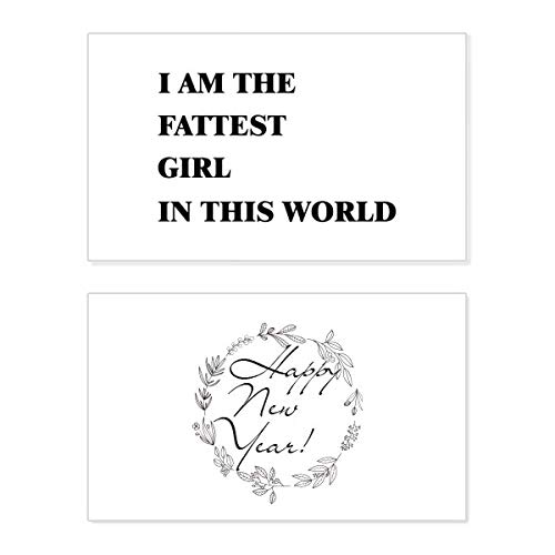 Tarjeta de Año Nuevo I Am The Fattest Girl, el regalo divertido ideal con sobre incluido 1
