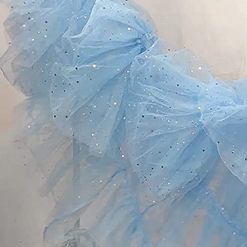 Robe de bal en tulle col en V asymétrique noire - 5