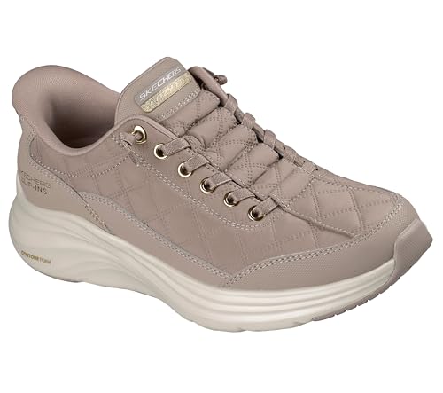 Skechers Femme Contour Foam Golden Hour Slip-in ENTRAINEUSE, Tapue Mesh Duraleather Leather Trim, 39 EU