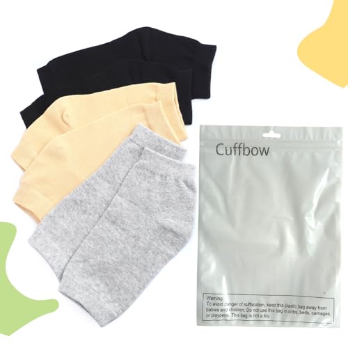 Cuffbow 9 Pairs Toeless Socks for Women Cotton Pedicure Flip Flop Open Toe Socks Women, Black Gray Pale Yellow, One Size3