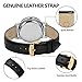 BISONSTRAP Elegant Leather Watch Straps, Quick Release, Watch Bands for Women and Men, 15mm, Black (Gold Buckle)