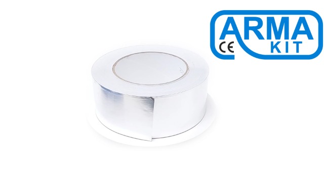 Aluminiumfolie tape (48 mm x 45 m) (Pack van 3) | Zeer zelfklevende aluminium tape, isolatietape voor isolatie en afdichting kanalen | hittebestendig | zilver