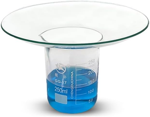 Labor-Uhrengläser mit gebogenem Design, transparent, verdickte Becherabdeckungen und Verdunstungsschalen, 200 mm, 10 Stück