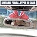 Bittwee Car Rearview Mirror Cover, Auto Interior Elastic Comfortable Rear View Mirror Protector Decorative Accessories for Girls Women Man Gift, Universal for Vehicles, SUV, Truck, RV (White/PInk)