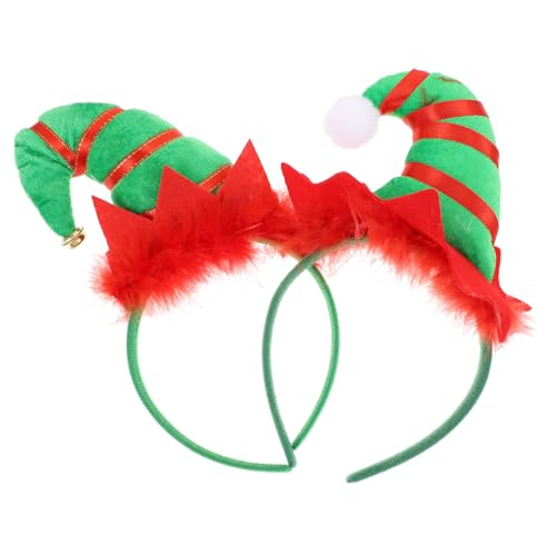 Weihnachtsmütze mit Glöckchen 25 FIXOSHEE 2stücke Weihnachtswichtel Haarreif Mit Glocken Und Federn...