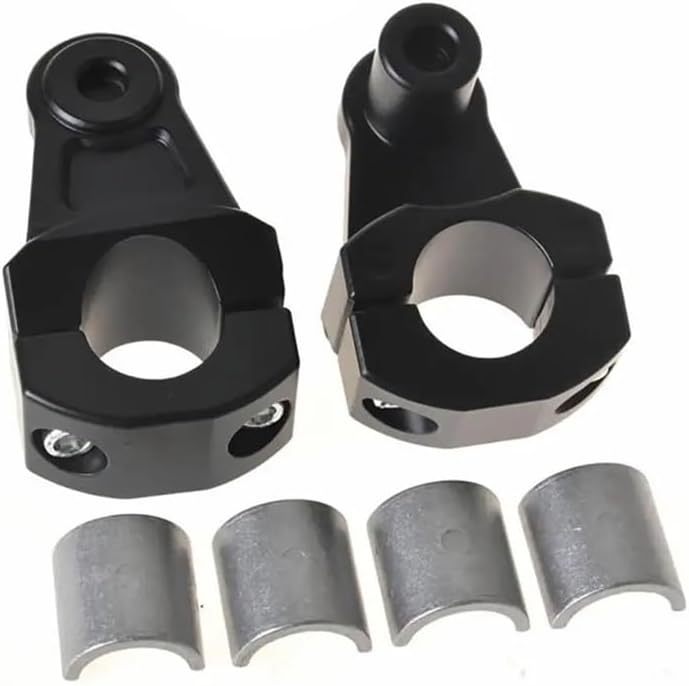 2個 28mm (ガスケット22mm付き) オートバイハンドルバー ハンドルバーマウントクランプ ライザーユニバーサル ハンドルバー