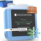 NASSWERK® Pool Wintermittel flüssig 5L | Hocheffektives Pool Überwinterungsmittel zum Winterschutz vor Algen, Kalk & Schmutz | Algenvernichter Winterschutzmittel für Pool & Whirlpool | Winterzusatz