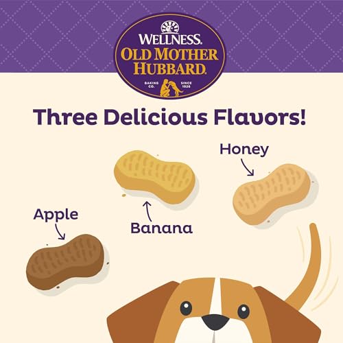 Image of Wellness Old Mother Hubbard P-Nutty Dog Biscuits, Natural, Training Treats, Three Flavors, Small Size, (20 Pound Box)