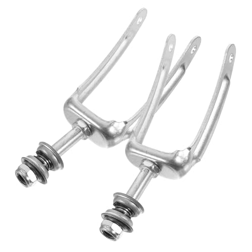 FOMIYES 1 ペア 電動車いす用 トフォークブラケット 車椅子カバー 交換 ホルダー 電動車椅子 ワゴン スクーターカバー 車椅子用クッション 乳母車 車椅子クッション 亜鉛メッキ鉄