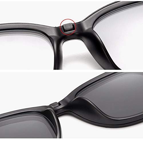 XINGYU Gafas de Sol polarizadas con Clip magnéticas cuadradas para Hombres con Marcos de Gafas RX-Able Lentes polarizadas para Conducir Pesca Correr Camping Golf Ocio Deportes al Aire