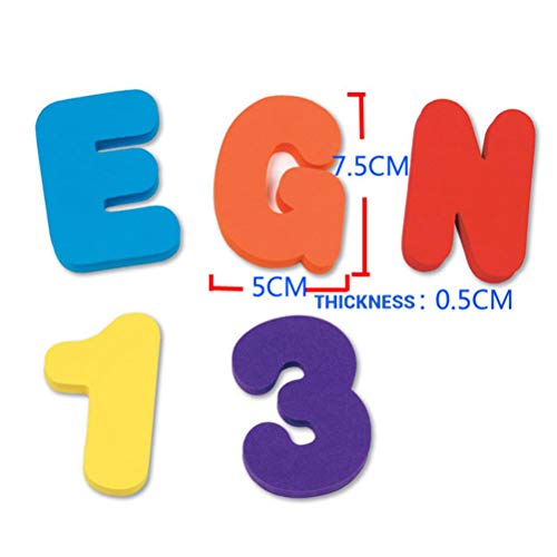 wongbey Bad Letters Numbers Foam 36-delig Alfabet Baby Bad Speelgoed, Water Drijvende Alfanumerieke Letters Puzzel… - Image 5
