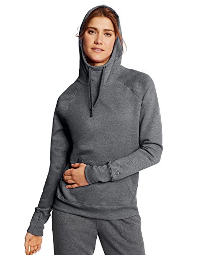 Champion Women's Fleece Pullover Hoodie, Granite Heather, X-Large
