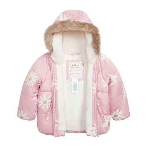 Carter's Girls 2-piece Snowsuit Cozy Hooded Puffer Jacket and Ski Bib Set4