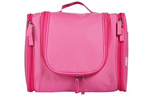 Preisvergleich Produktbild UTRO Kulturtasche Kulturbeutel zum Aufhängen Reise Kulturtasche Wasserresistente Kosmetiktasche Waschtasche mit vielen Fächern und Tragegriff für Frauen & Männer (Rosarot)