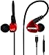 MOXKING USB C Running Sports Earbud, Typ C Kopfhörer verkabelt Over Ear In Ear Headsets Enhanced Bass Stereo Ohrhörer mit Mikrofon und Fernbedienung für Running Jogging Gym (Rot)