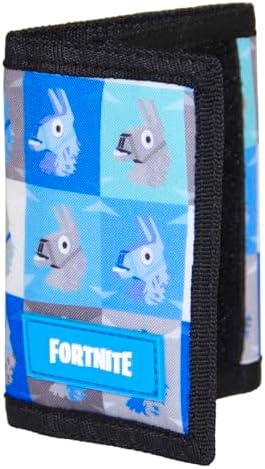 FORTNITE Kids Unisex Multiplier Tri-Fold Wallet - Multi Color, Cartoon Pattern, Faux Leather, Clear Card Holder Fan System
