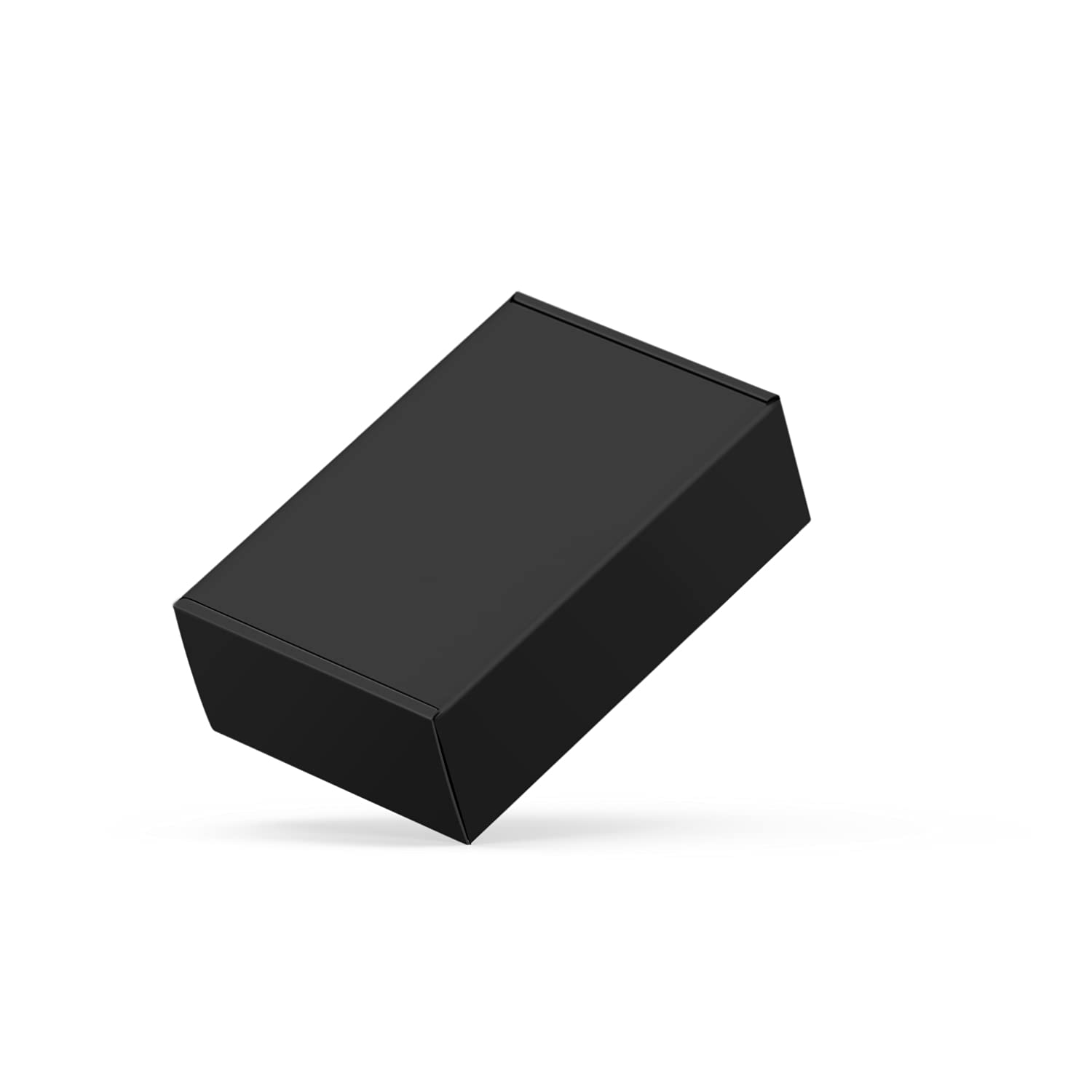 Versandkartons, Wellpappe, 10,2 x 15,2 x 5,1 cm, Schwarz, 50 Stück