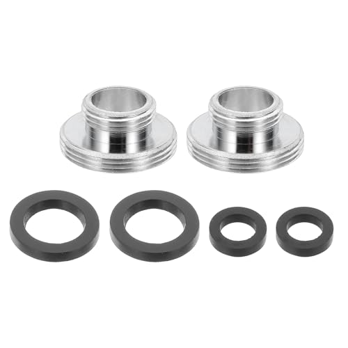 sourcing map Lot de 2 adaptateurs d'aérateur de robinet, M14 mâle vers M22 mâle avec rondelle, 10 mm de long