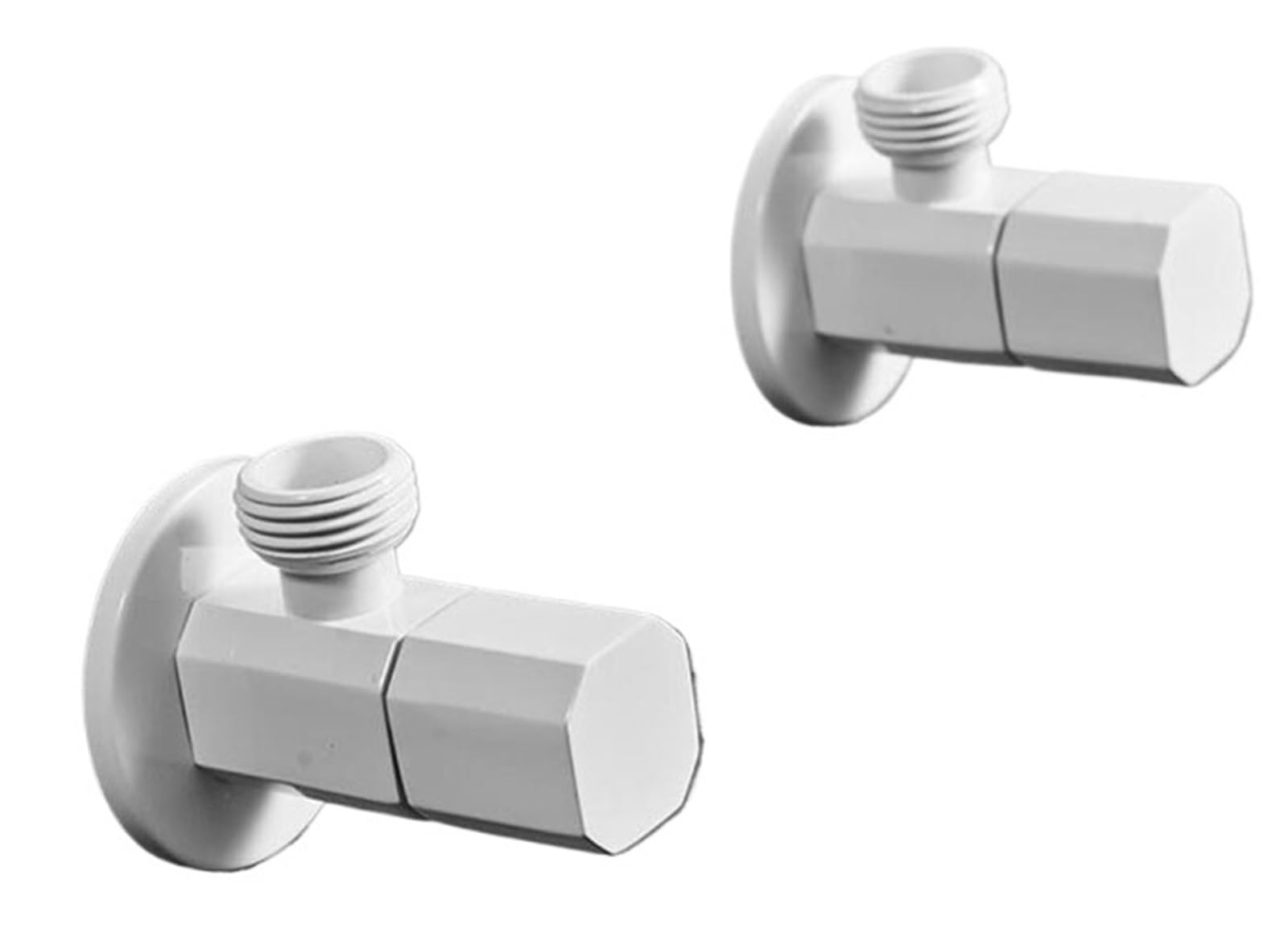 Yilwpv White 2 Pcs Color Water Angle Valve Brass Diverter Toilet Bathroom Faucet For Bathroom