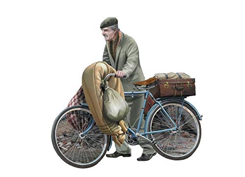 Figurine 1/35 civil europeen et velo WW-II maquette plastique photodecoupe MB35176